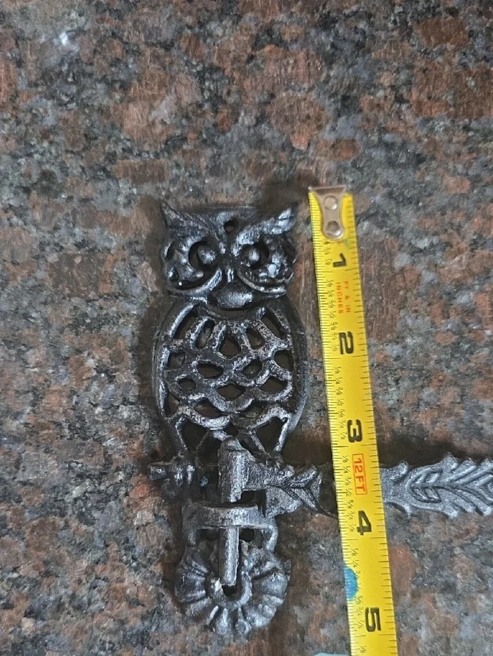 Decorative Owl Wall Hook in Black - Unbranded